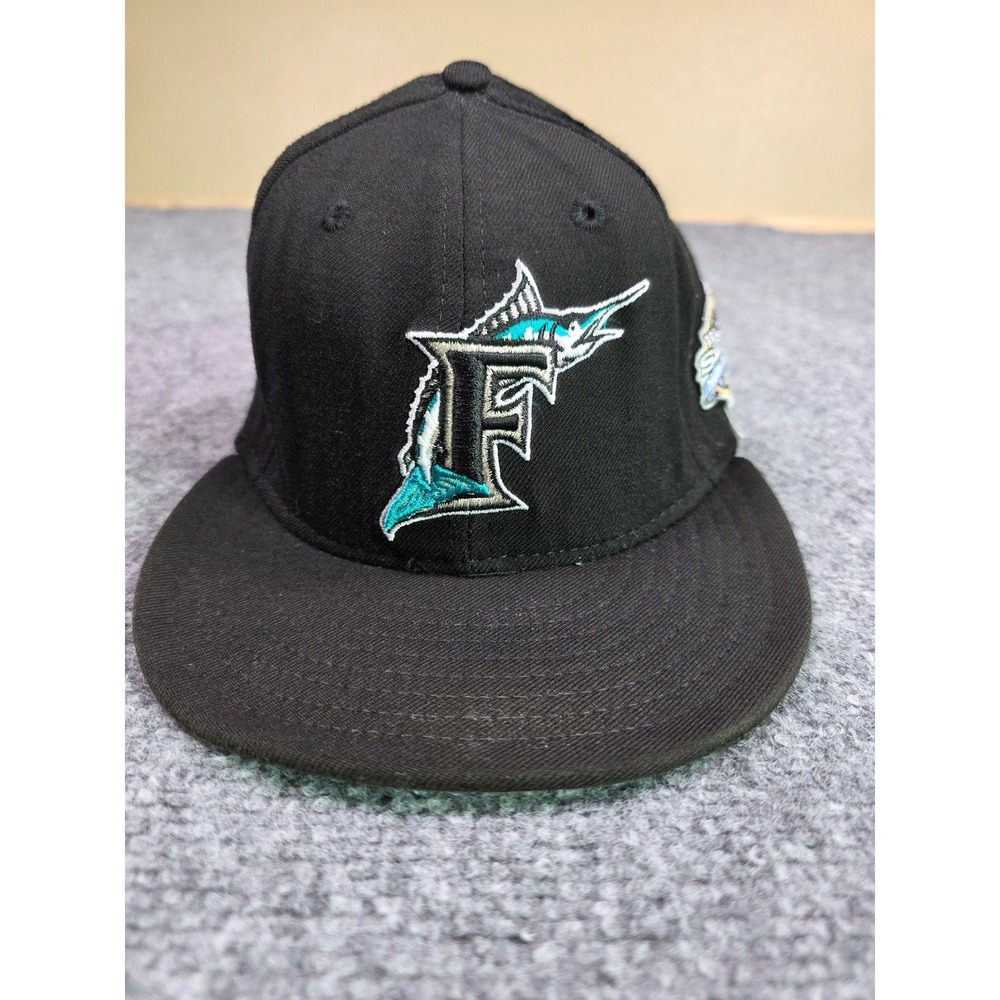 Florida Marlins Fitted Hat Mens 7 5/8 New Era 100th Anniversary World Series